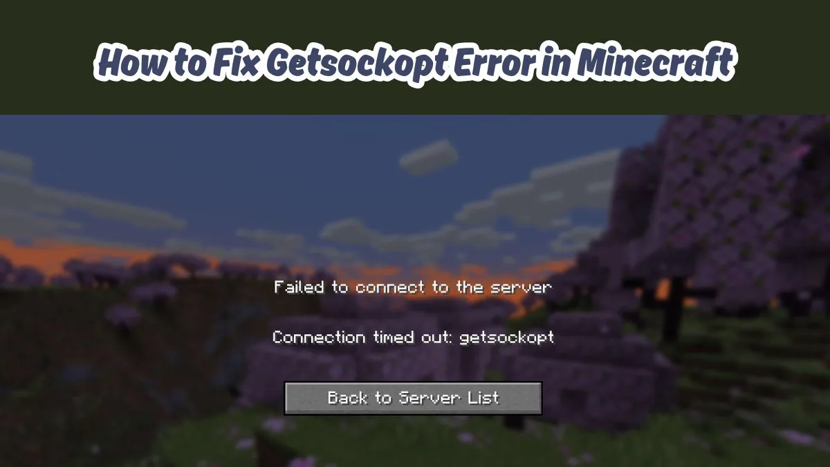 How To Fix Getsockopt Error In Minecraft Izoate How To Fix Getsockopt Error In Minecraft Izoate