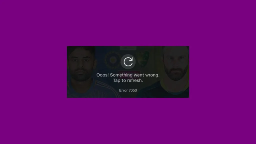 Error 7050 in Jio Cinema