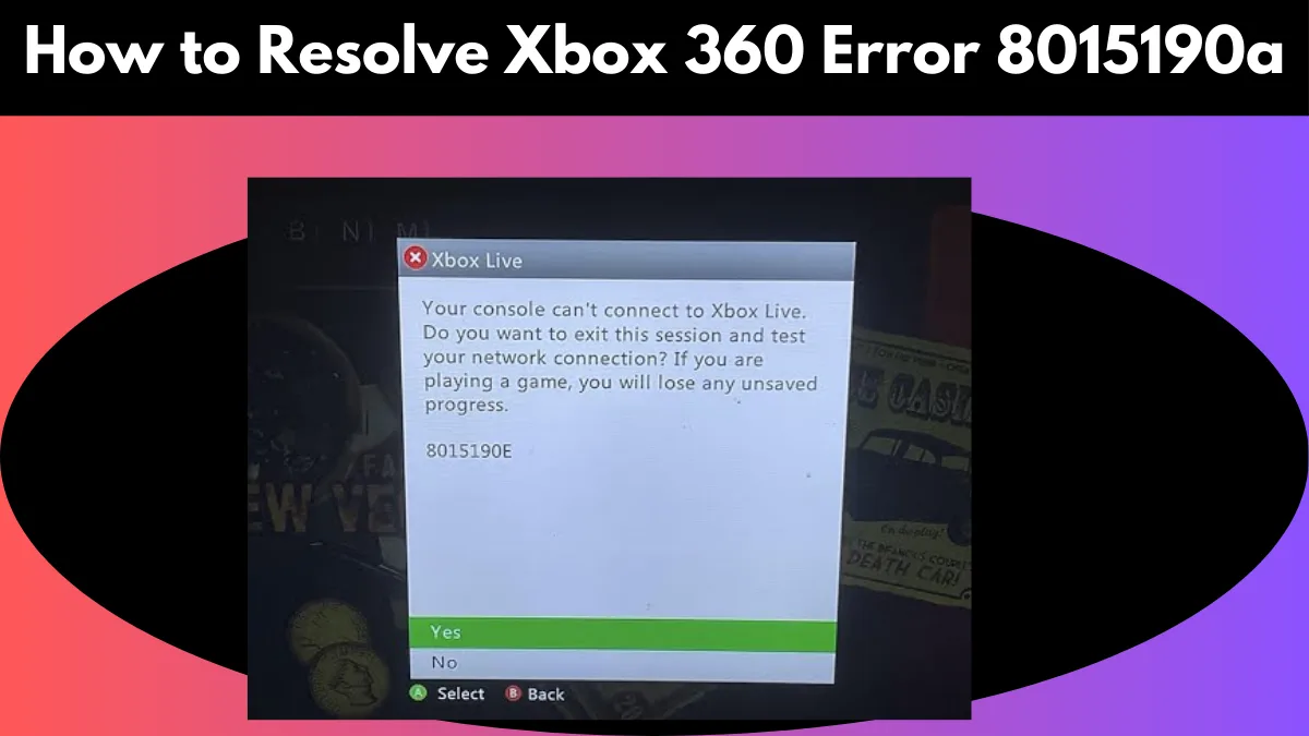 How to Resolve Xbox 360 Error 8015190a: Xbox 360 Profile Download Error ...