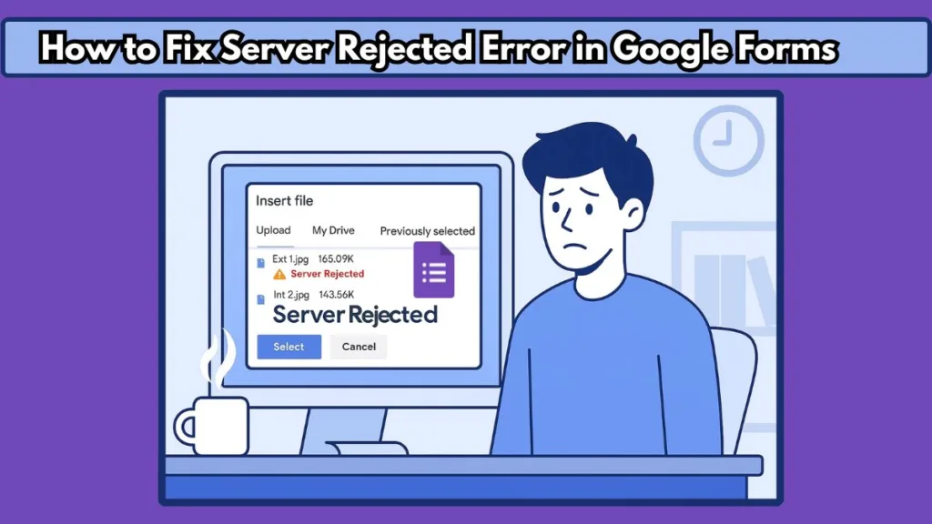 Server Rejected Error in Google Form