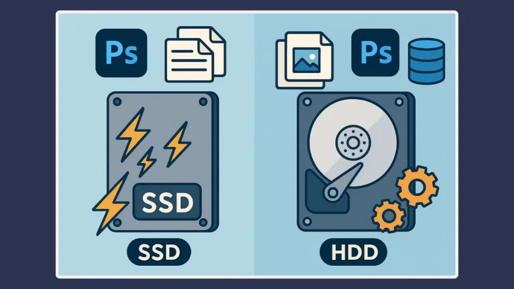 Choosing Between SSD vs HDD for Photoshop Scratch Disk