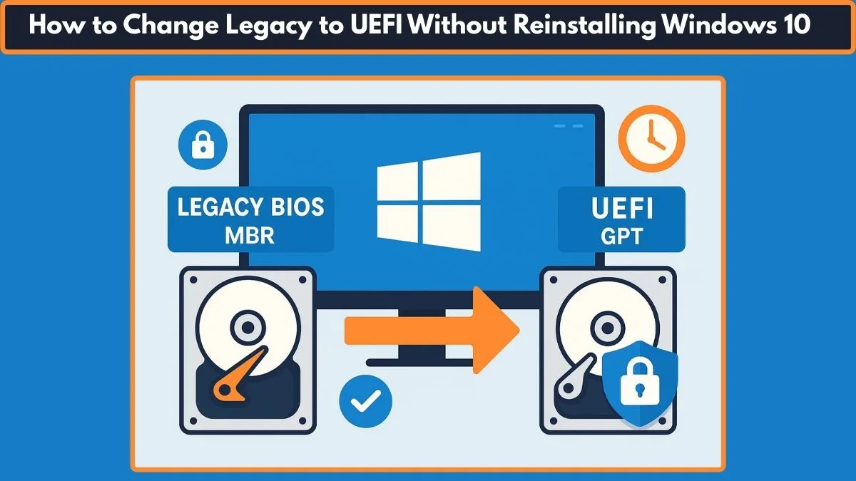 How to Change Legacy to UEFI Without Reinstalling Windows 10: Convert ...
