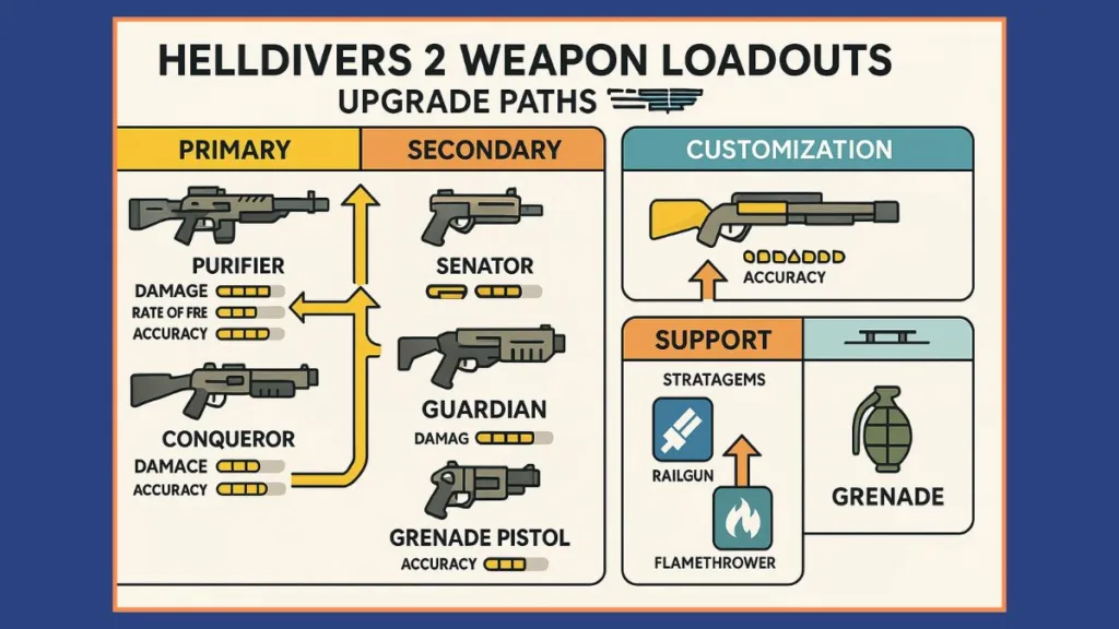 How to Upgrade & Customize Weapons in Helldivers 2