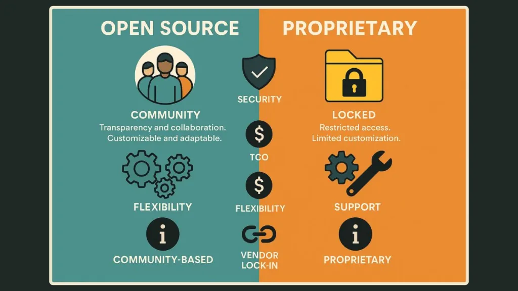 Open Source vs Proprietary Software Comparison