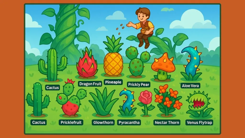All Prickly Plants in Grow a Garden