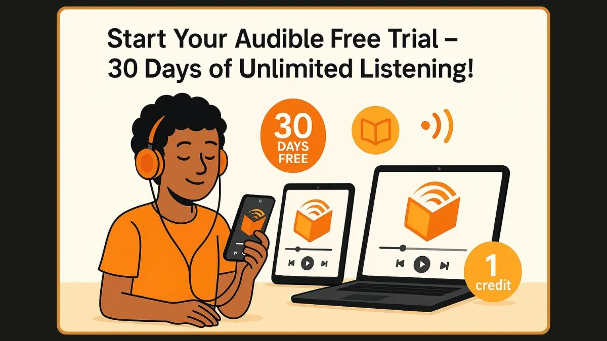 How to Claim the Audible Free Trial in USA 2025: Free Audiobooks, Trial
