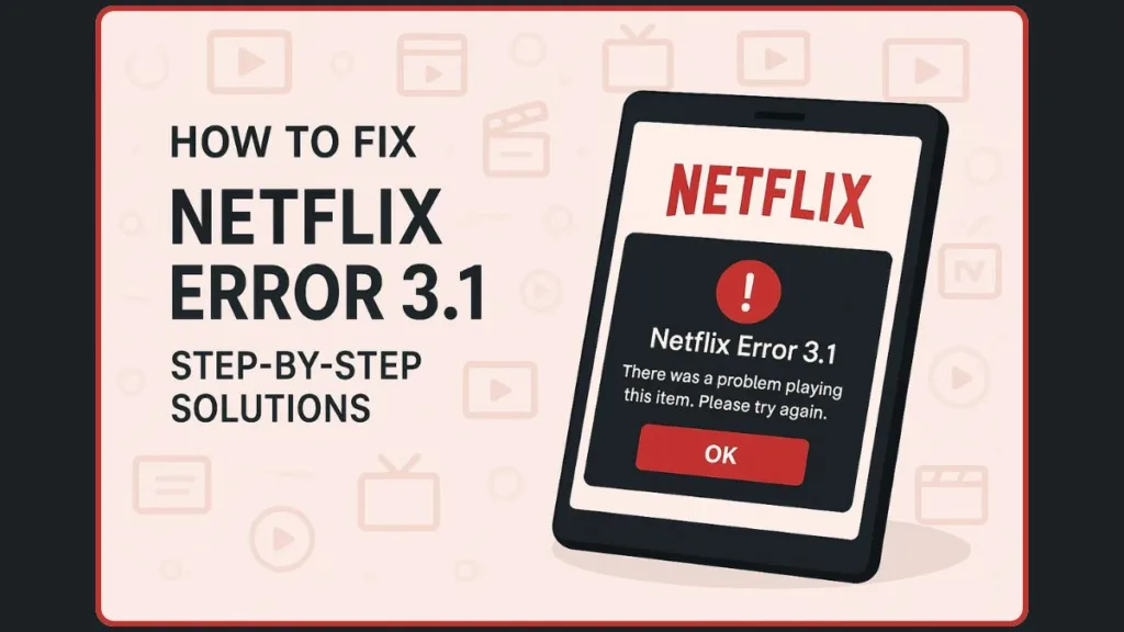 Netflix Network Error 3.1 Solution