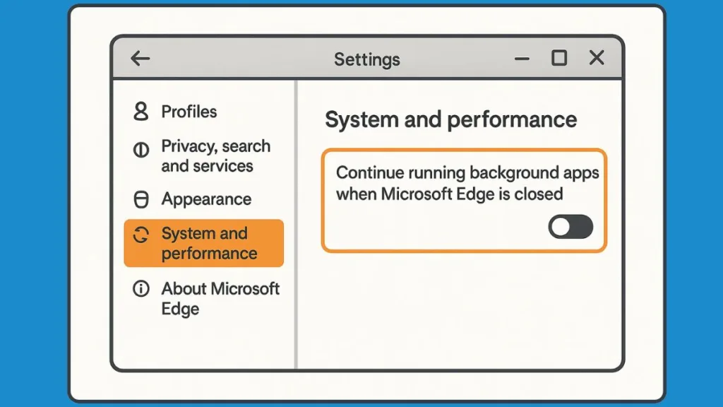 Disable Edge from Running in the Background on Windows 11
