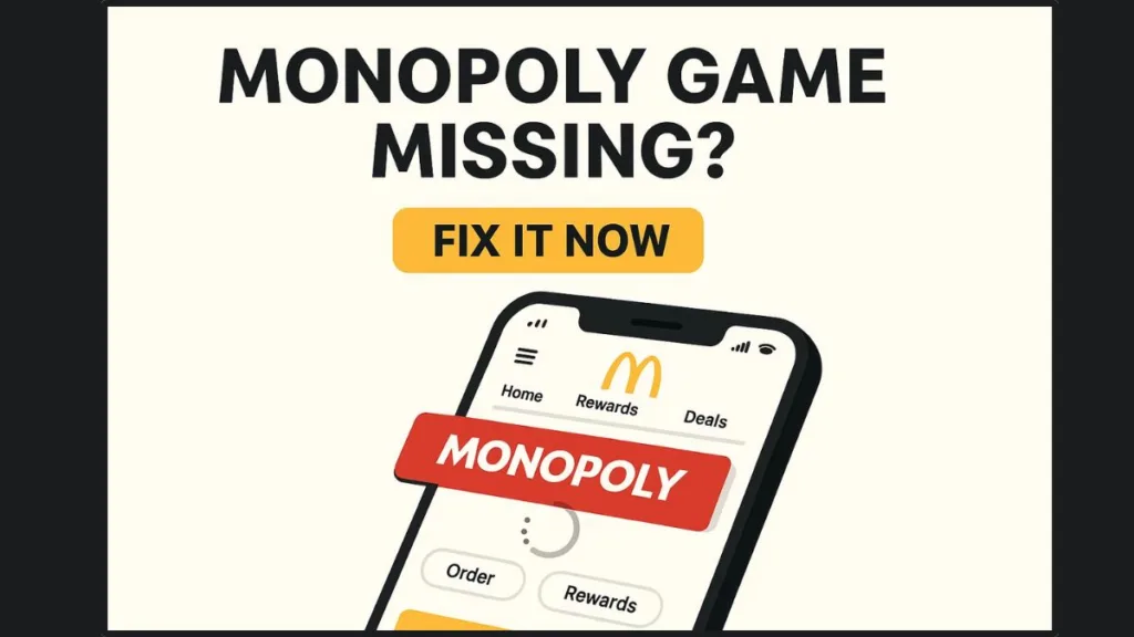 Fix McDonald’s Monopoly Not Showing on App