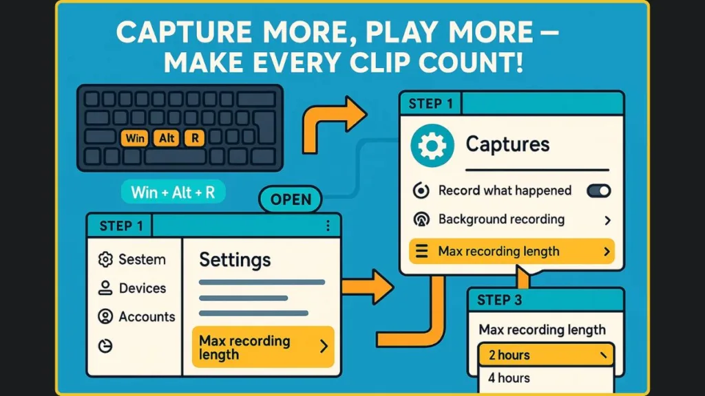 How To Record More Than 30 Seconds on Xbox Game Bar PC