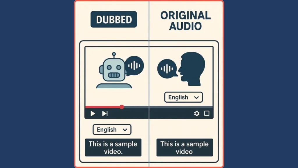 Permanently Stop Auto Dubbing in Youtube