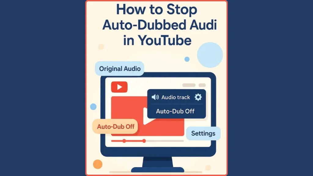 Turn Off Auto Dubbed Audio YouTube