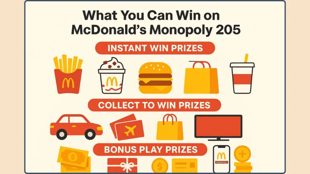 What can you win in McDonald’s Monopoly