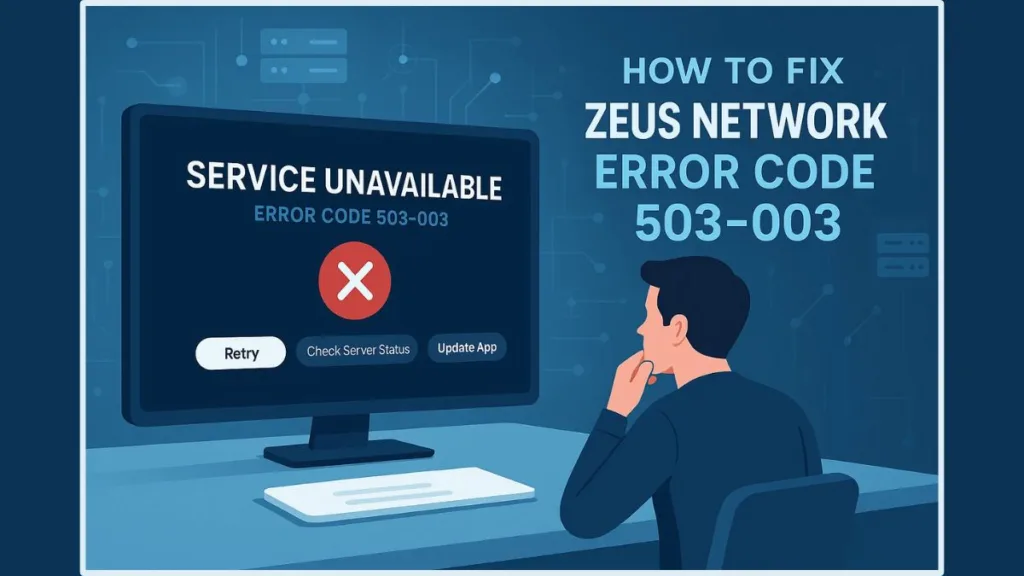 Zeus Network Error 503-003