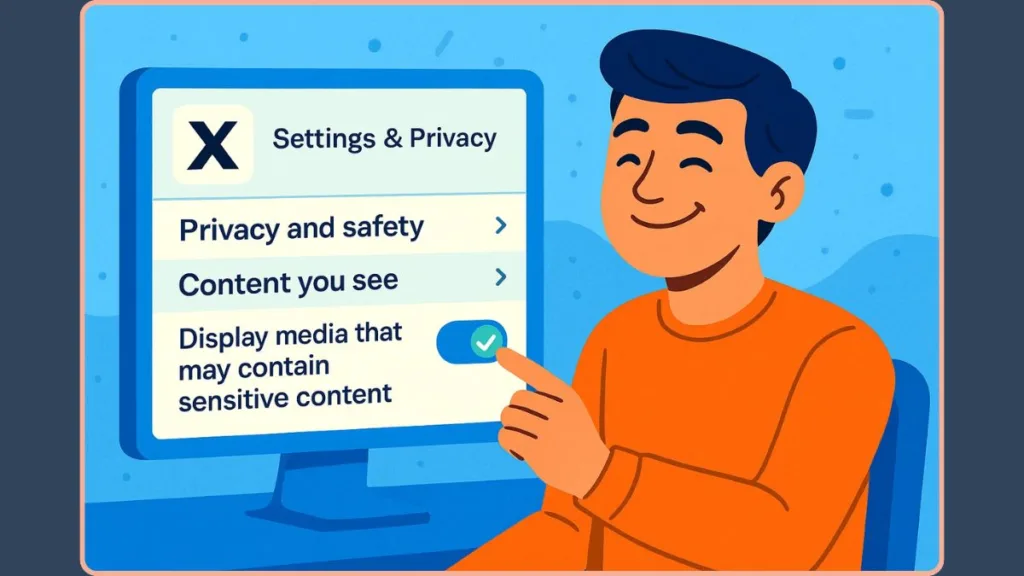Easy Way To Enable Sensitive Content on X