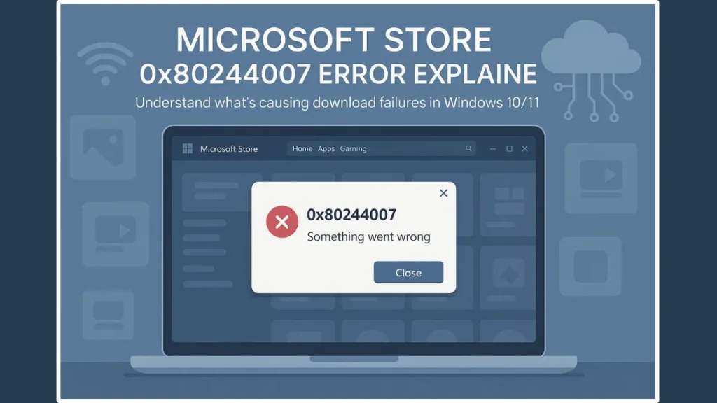 Microsoft Store App Installation Stuck Error 0x80244007