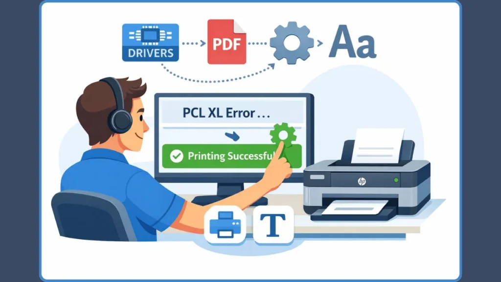 Fix PCL XL Error By Changing Driver To PS