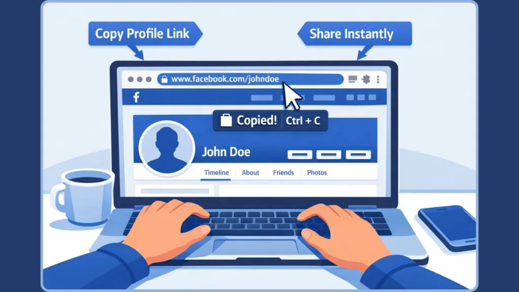 How To Get Facebook Profile Link On Computer
