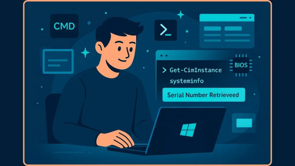 How to Get Serial Number in CMD Without WMIC