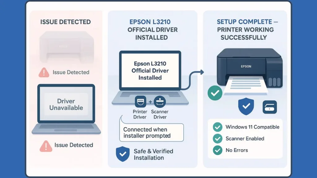 Install Epson l3210 Printer Driver Download