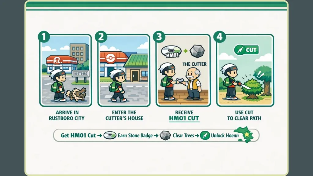 Where To Get Cut HM in Pokemon Emerald