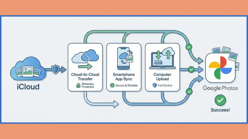 Best Ways To Move iCloud photos to Google Photos