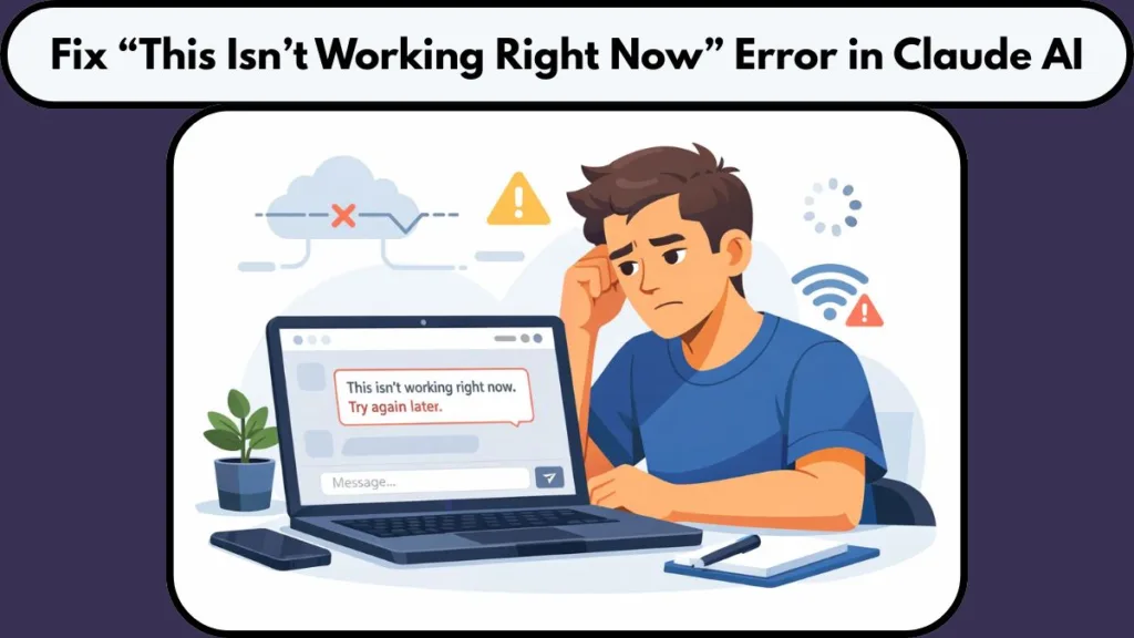 Claude This Isn't Working Right Now Error