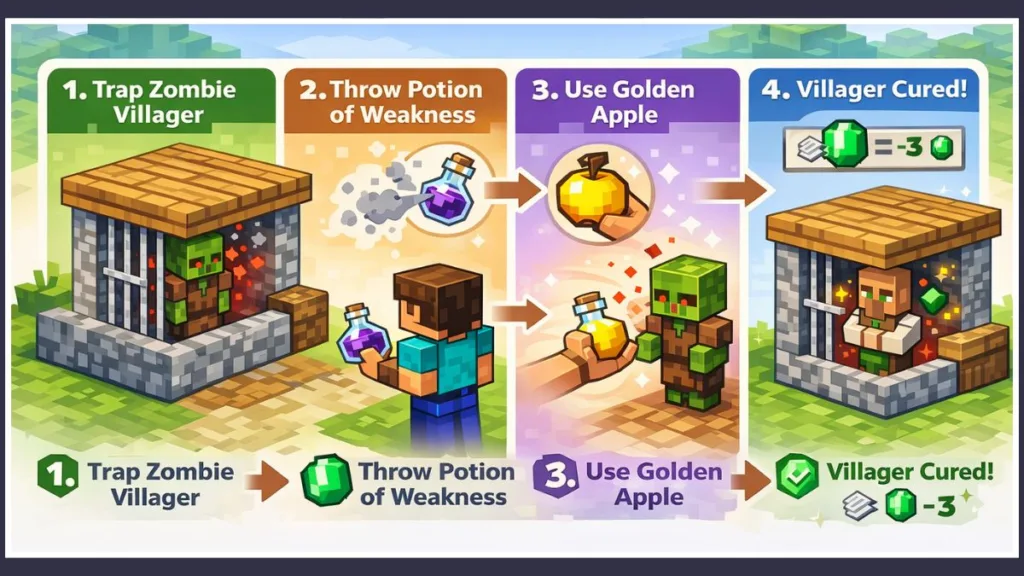 Easiest Way To Cure A Zombie Villager