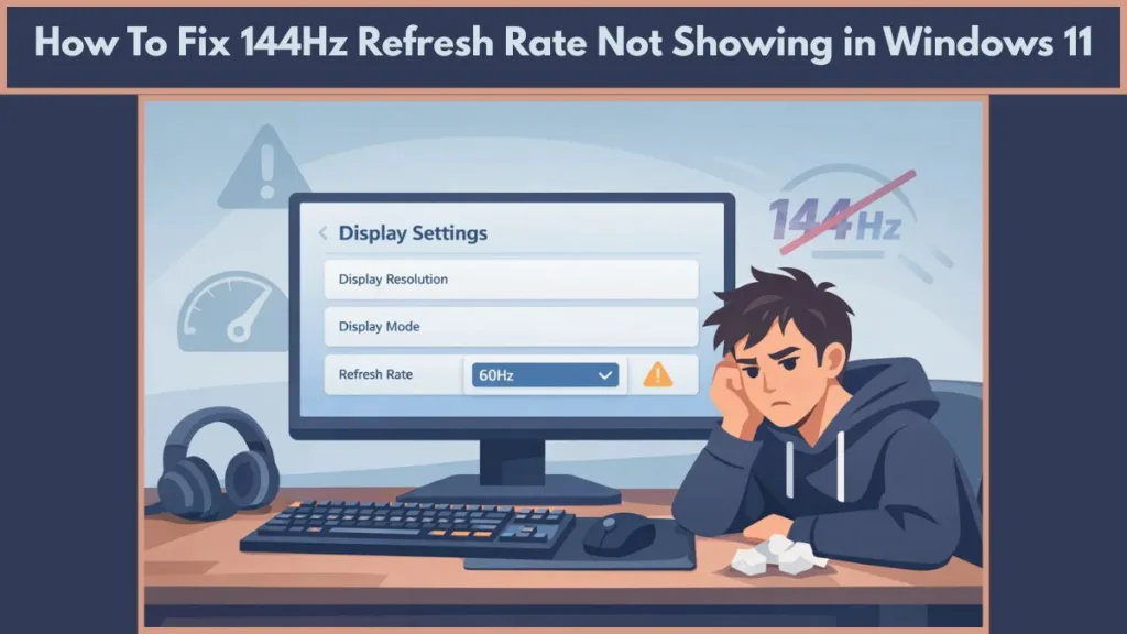How To Fix 144Hz Refresh Rate Not Showing in Windows 11