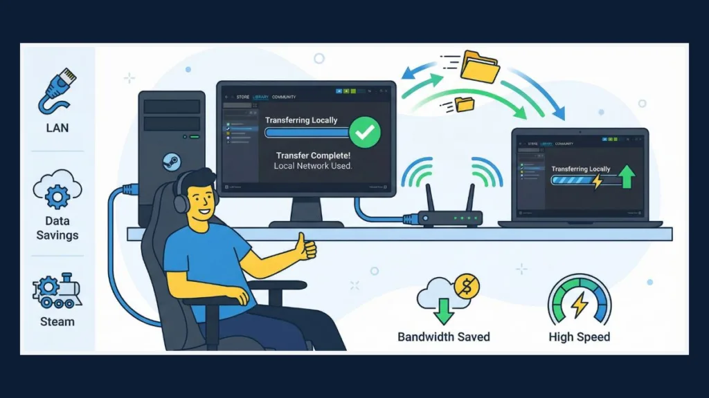 How to Turn On Local Transfer in Steam Downloads Settings