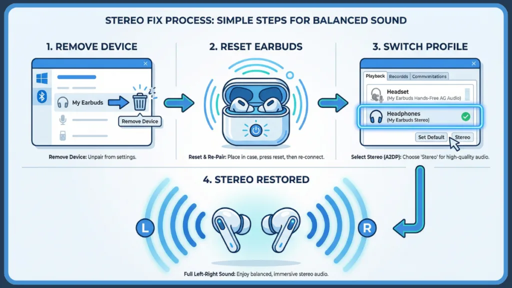 Fix Bluetooth Earbuds Playing in Mono on Windows