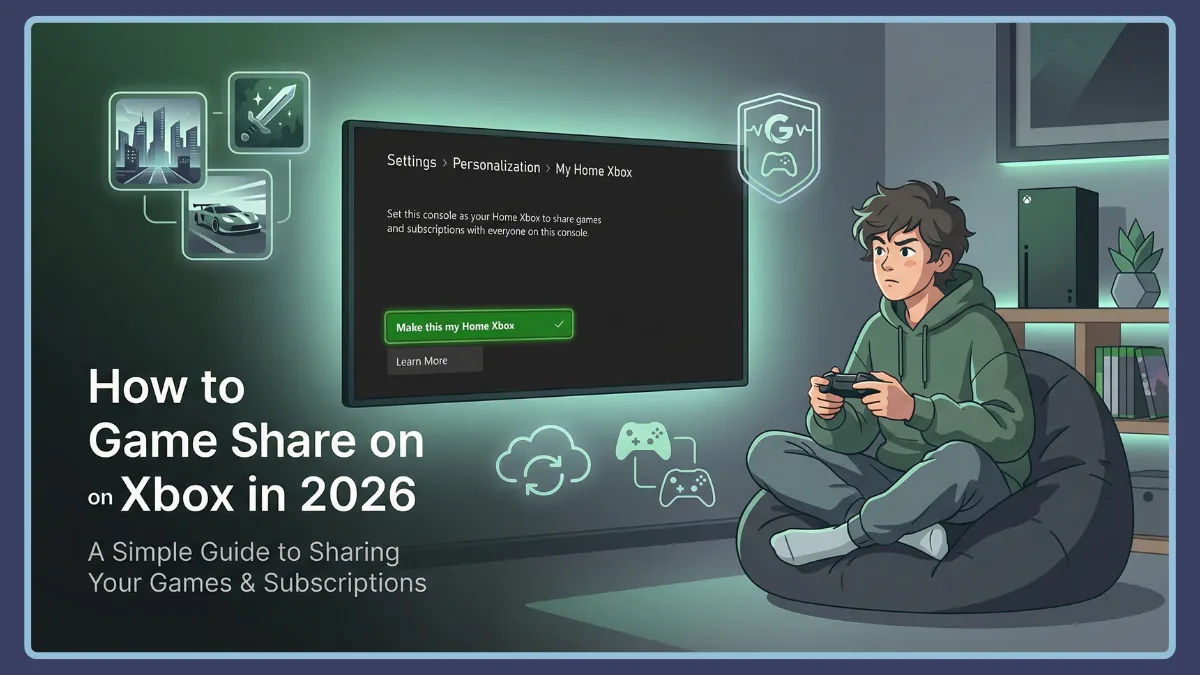 How To Game Share On Xbox In 2026 Share Games Game Pass Across How To Game Share On Xbox.webp