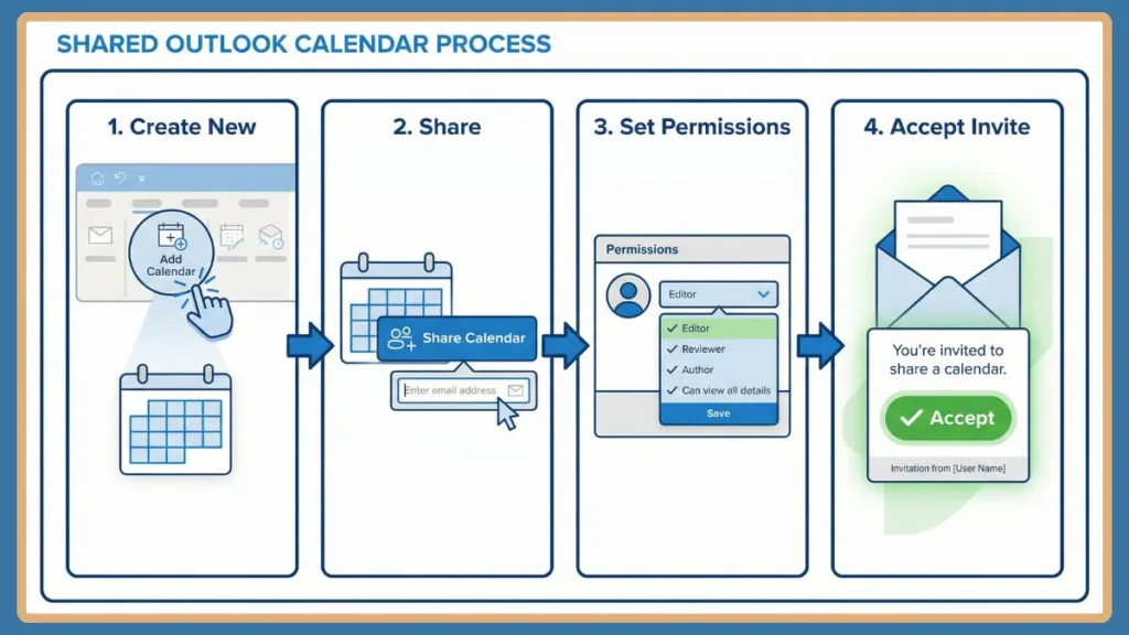 SHARED OUTLOOK CALENDAR PROCESS