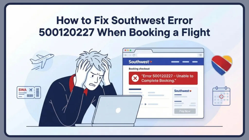 Southwest App Error 500120227 Fix
