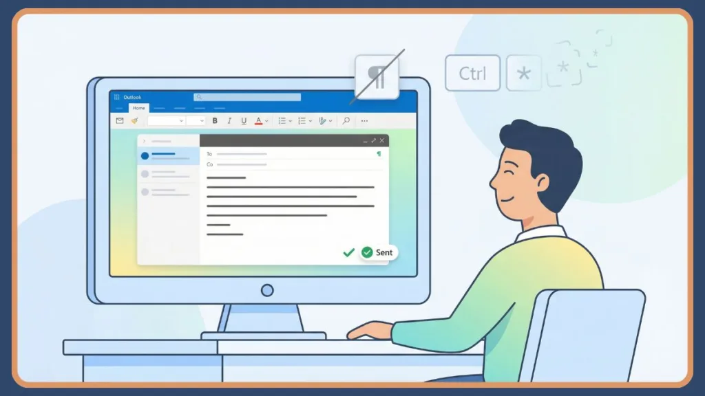 Turn Off Paragraph Marks in Outlook Emails