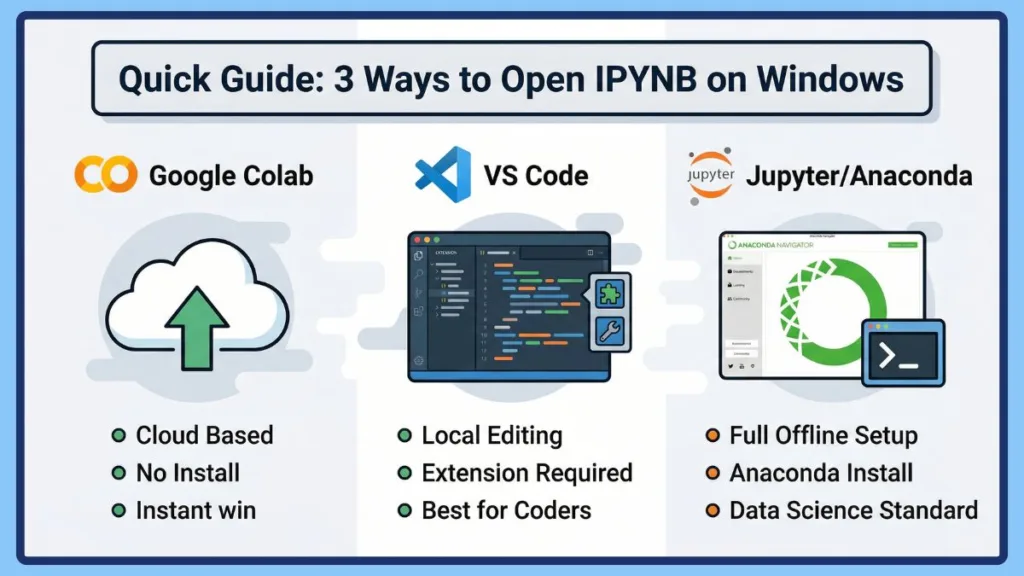 3 Ways to Open IPYNB on Windows