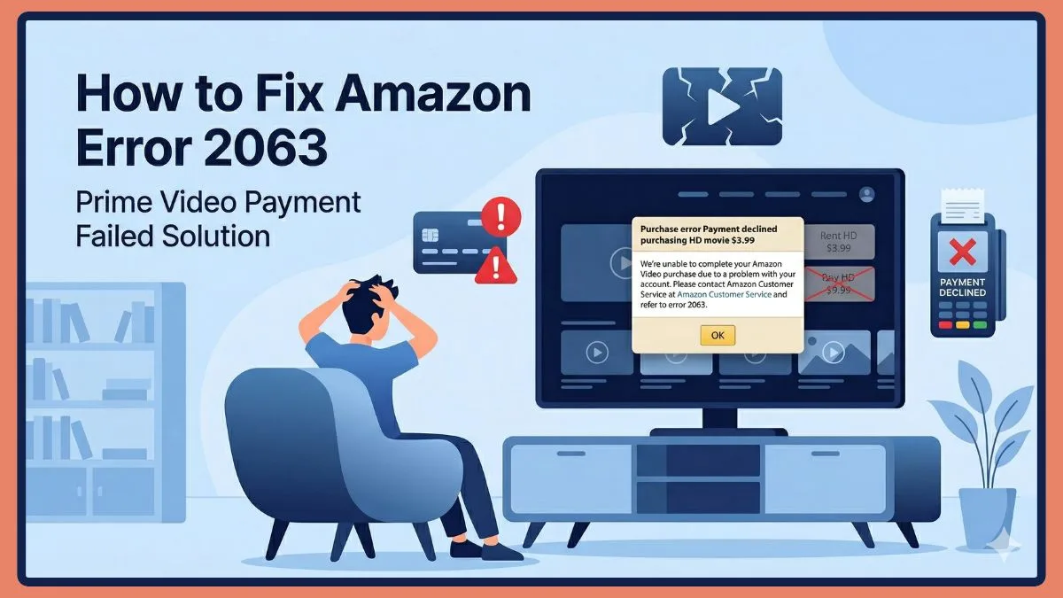 How to Fix Amazon Error 2063 (2026): Prime Video Payment Failed ...