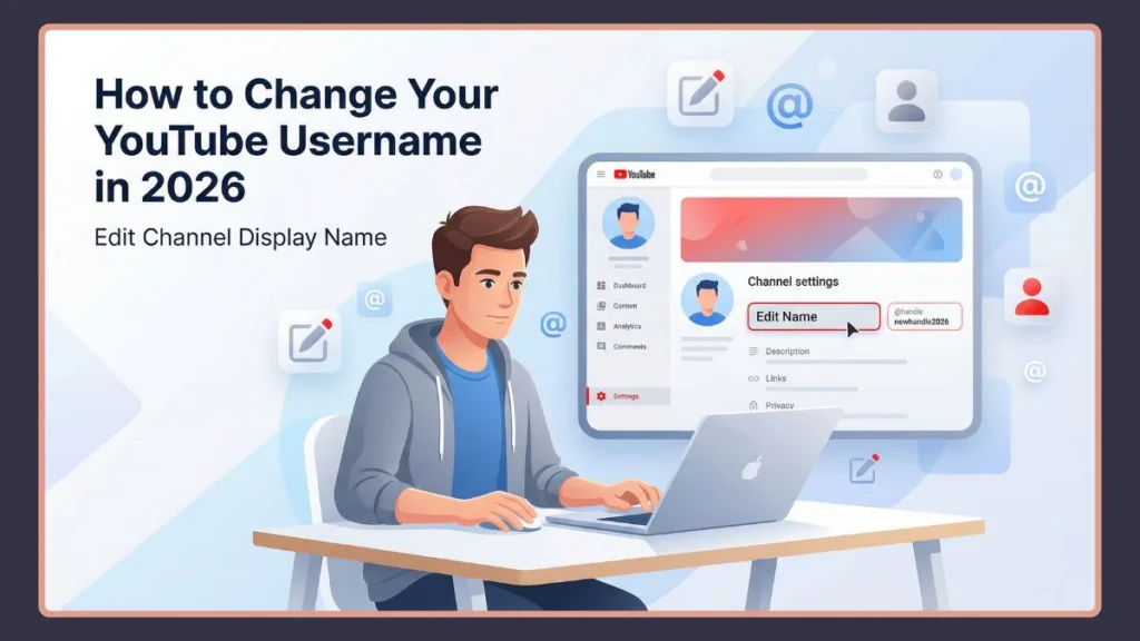 How To Change Your YouTube Username In 2026 Edit Channel Display Name 