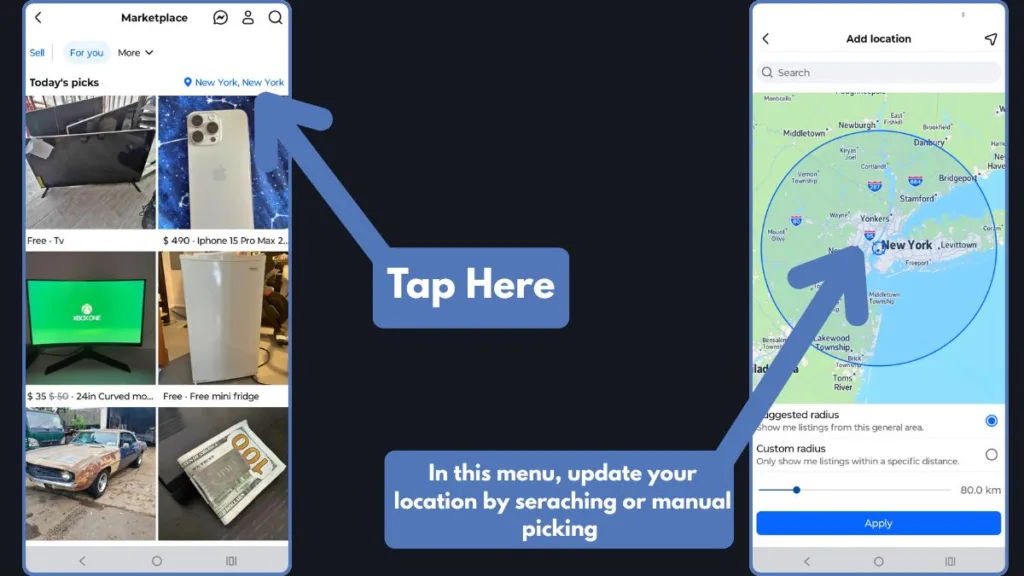Update Facebook Marketplace Location On Mobile