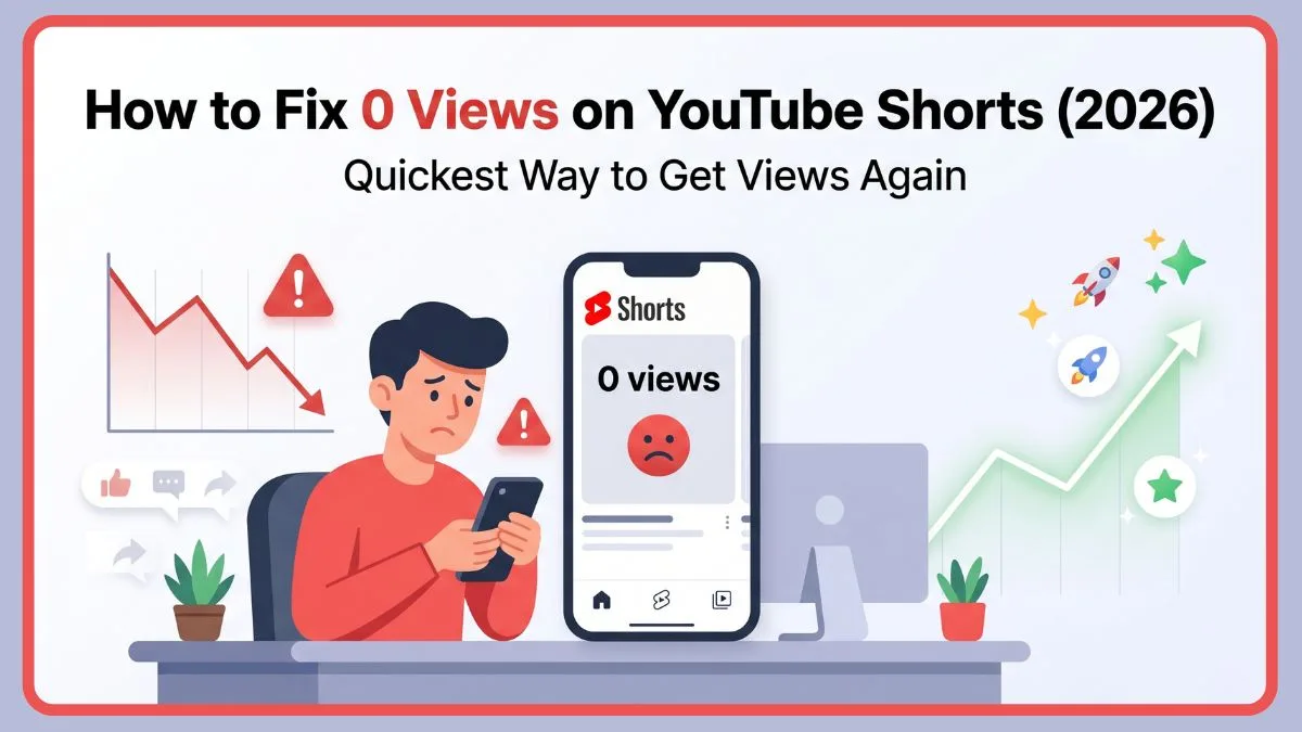 How to Fix 0 Views on YouTube Shorts (2026): Quickest Way to Get Views ...