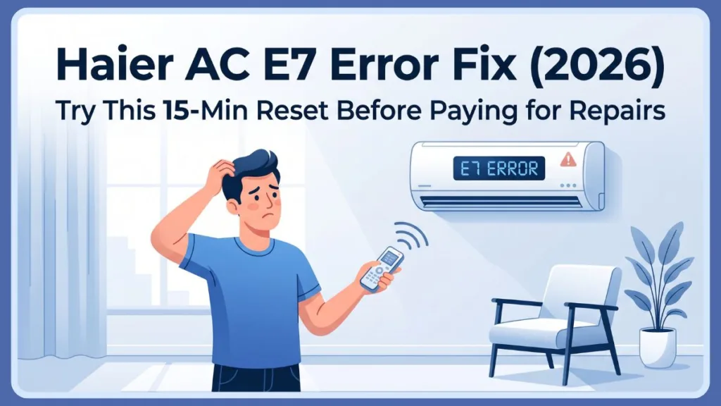 E7 Error In Haier AC