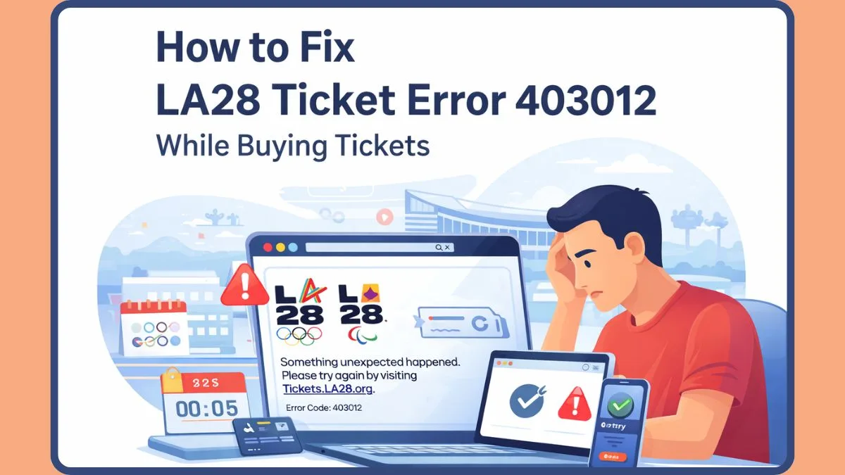 How to Fix LA28 Ticket Error 403012: "Something Unexpected Happened ...