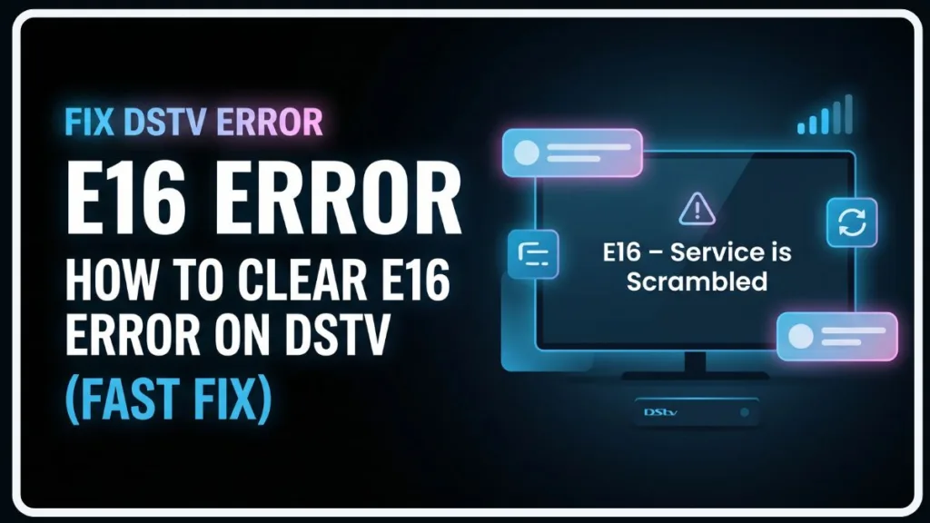 Fix E16 Error on DStv