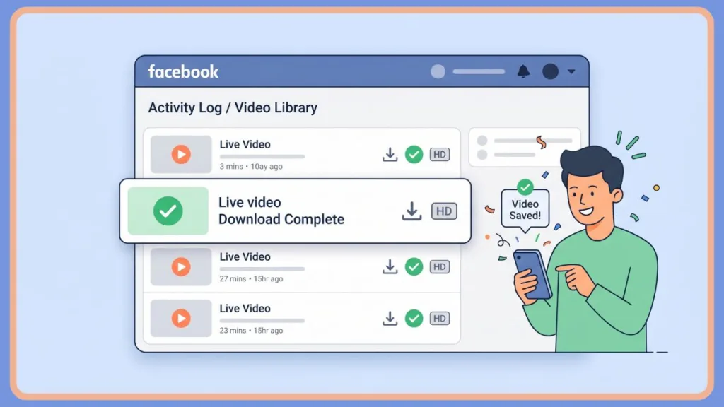 Save FB Live Video Before Delete