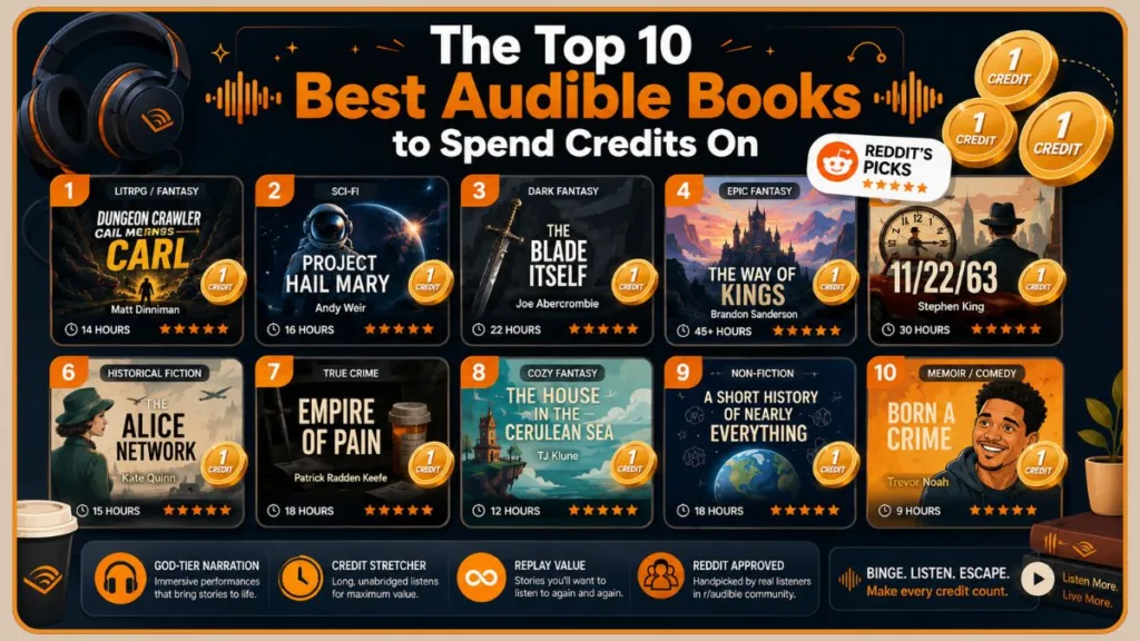 10 Best Audible Books to Spend Credits On