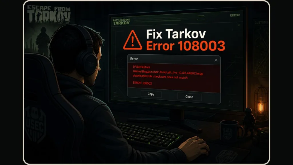 Escape From Tarkov Error 108003