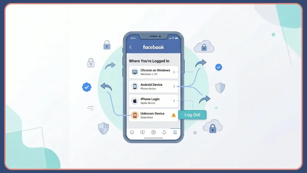 Forcely Logout FB Account From All Devices