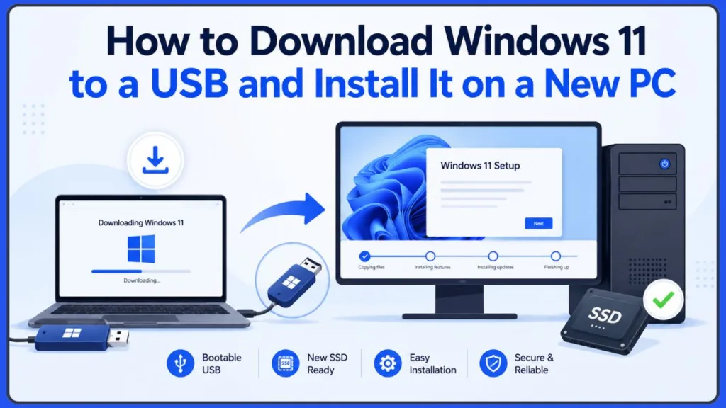 Download Windows 11 to a USB