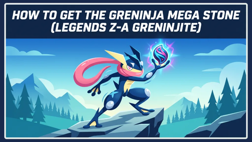 Greninja Mega Stone Pokemon ZA