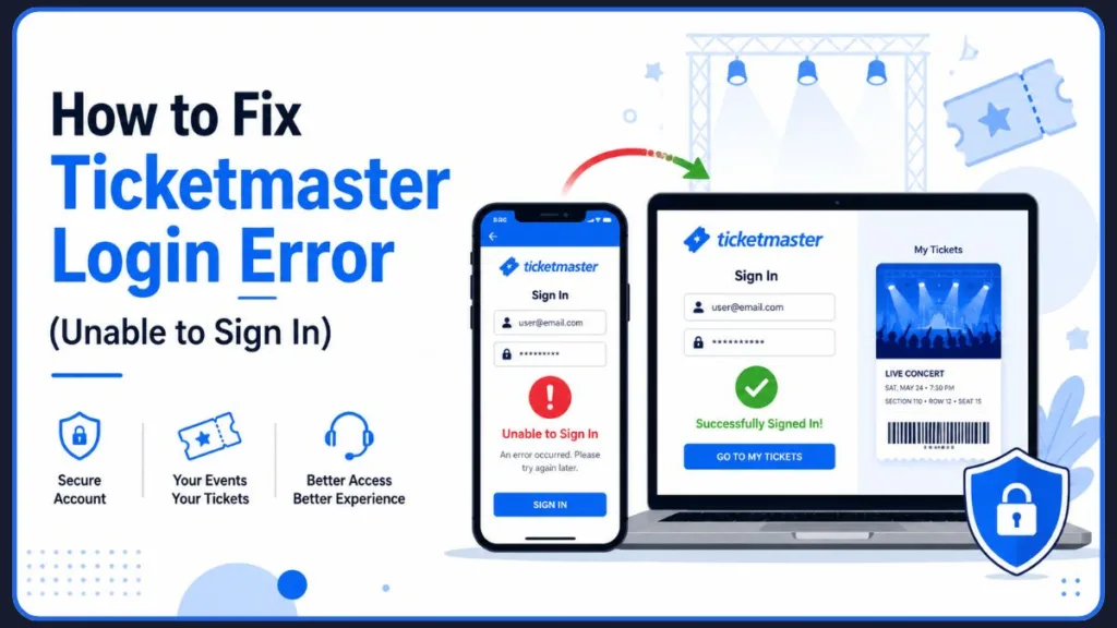 How To Fix Ticketmaster Login Error